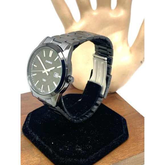 Casio Men's Watch MTP-VD03 Quartz Analog Black Dial Stainless Steel 41mm 5058 - Picture 2 of 15